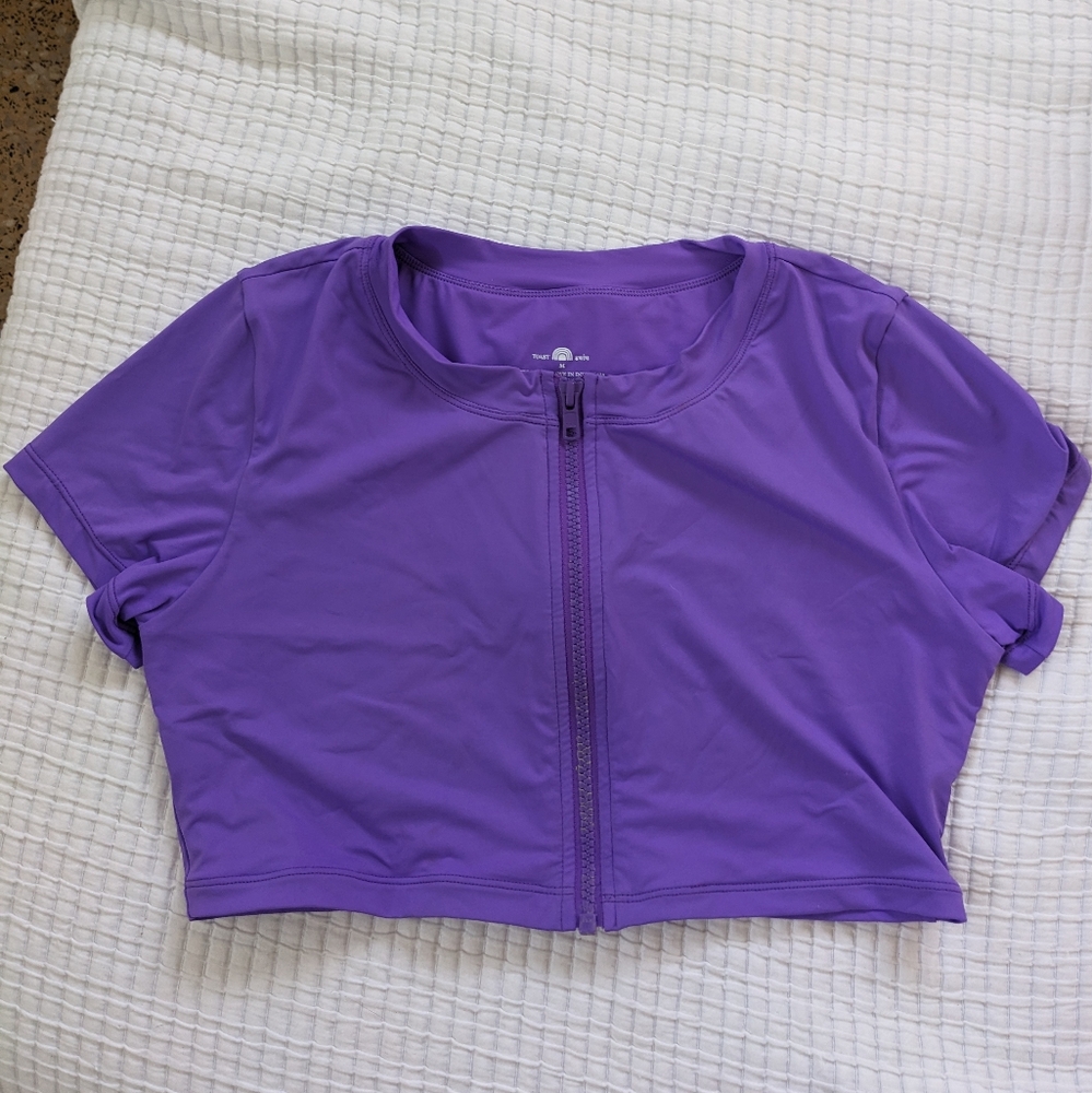 Toast Purple Cropped Rashgaurd